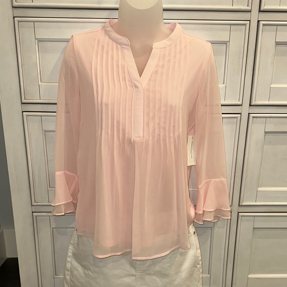 BRAND NEW WITH TAGS CHART CLUB SOFT PINK BLOUSE